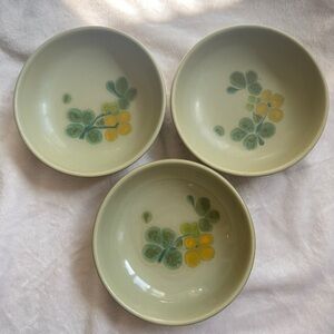 Vintage Set of 3 Franciscan Earthenware Pebble Beach 7" Cereal Soup Bowl